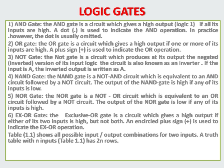 logic gates