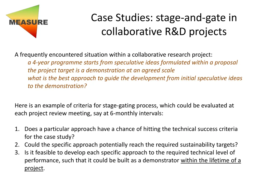 case studies stage and gate in collaborative