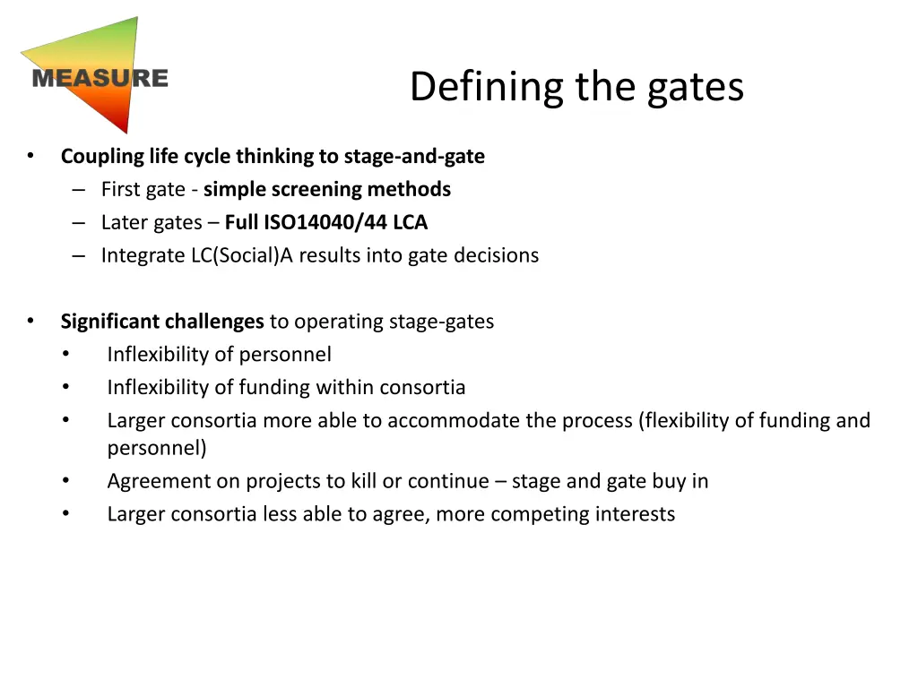 defining the gates 4