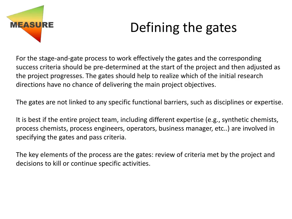 defining the gates