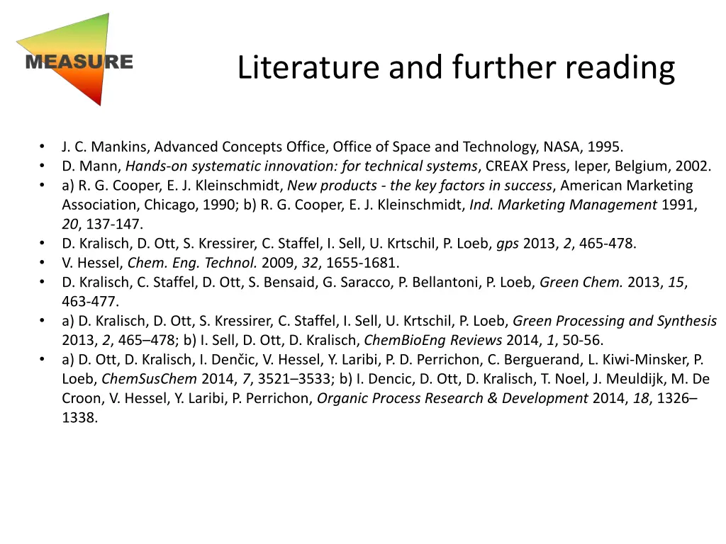 literature and further reading