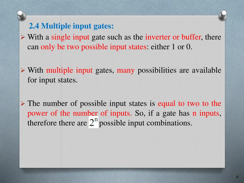 2 4 multiple input gates with a single input gate