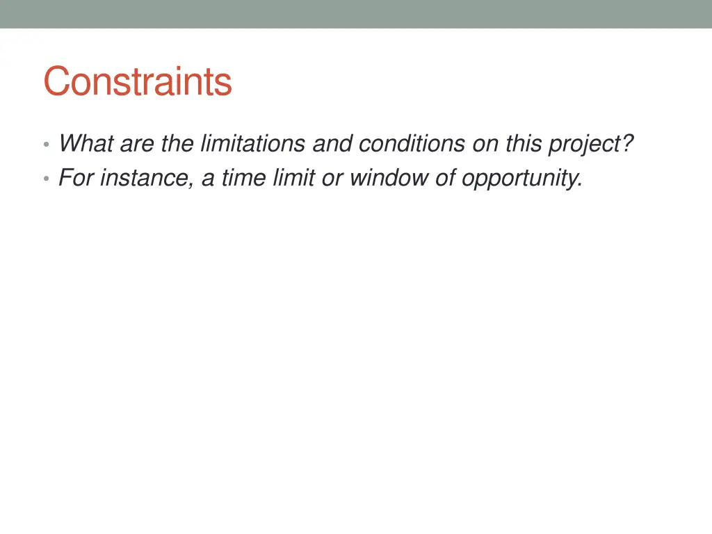 constraints