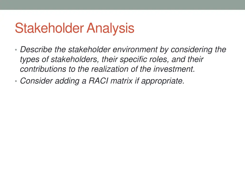 stakeholder analysis