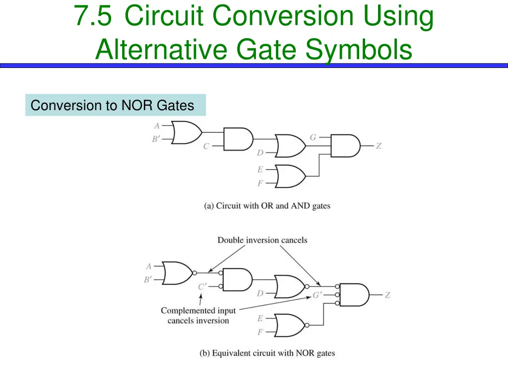 7 5 circuit conversion using alternative gate 2