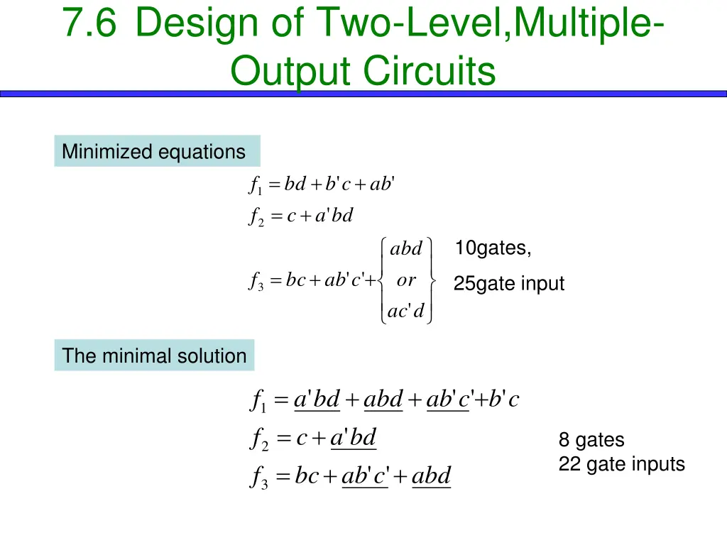 7 6 design of two level multiple output circuits 3