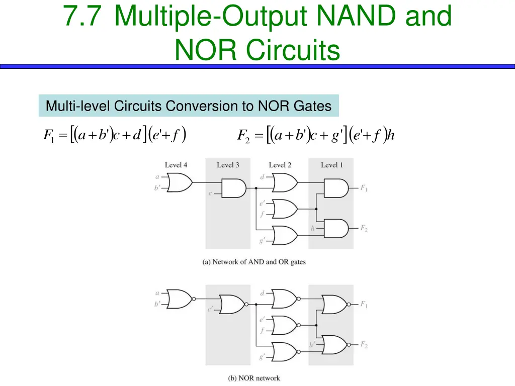 7 7 multiple output nand and nor circuits