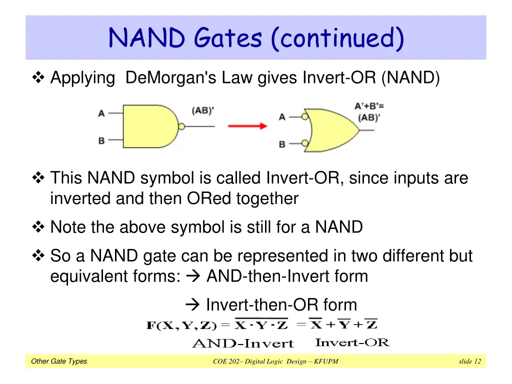 nand gates continued