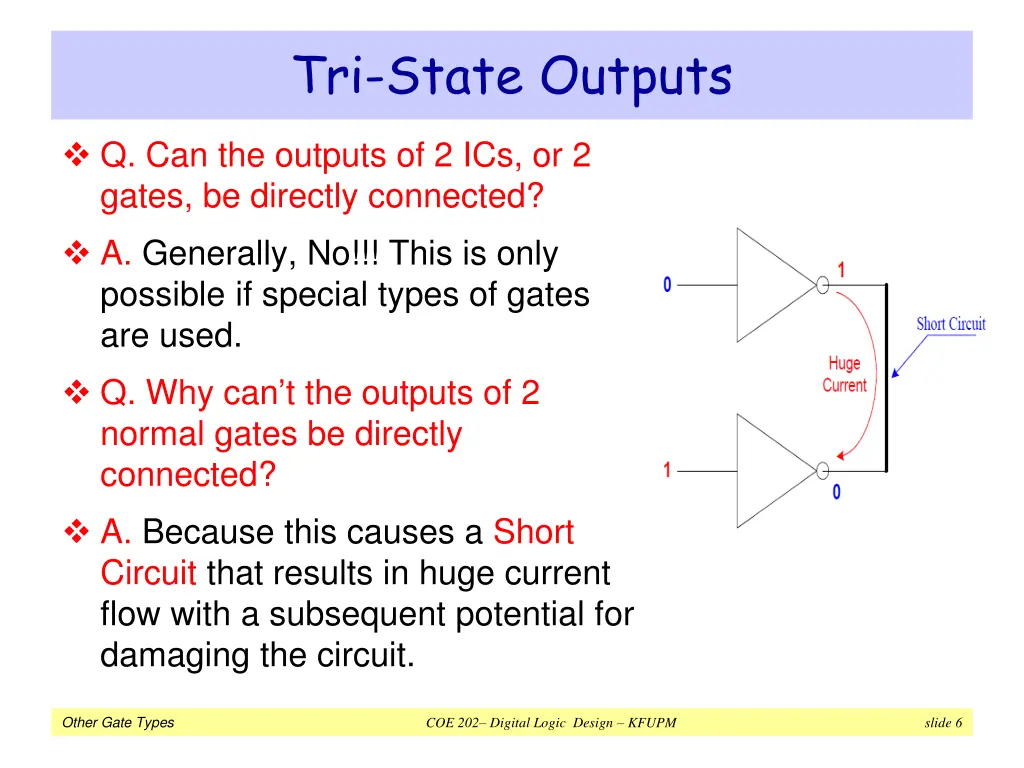 tri state outputs