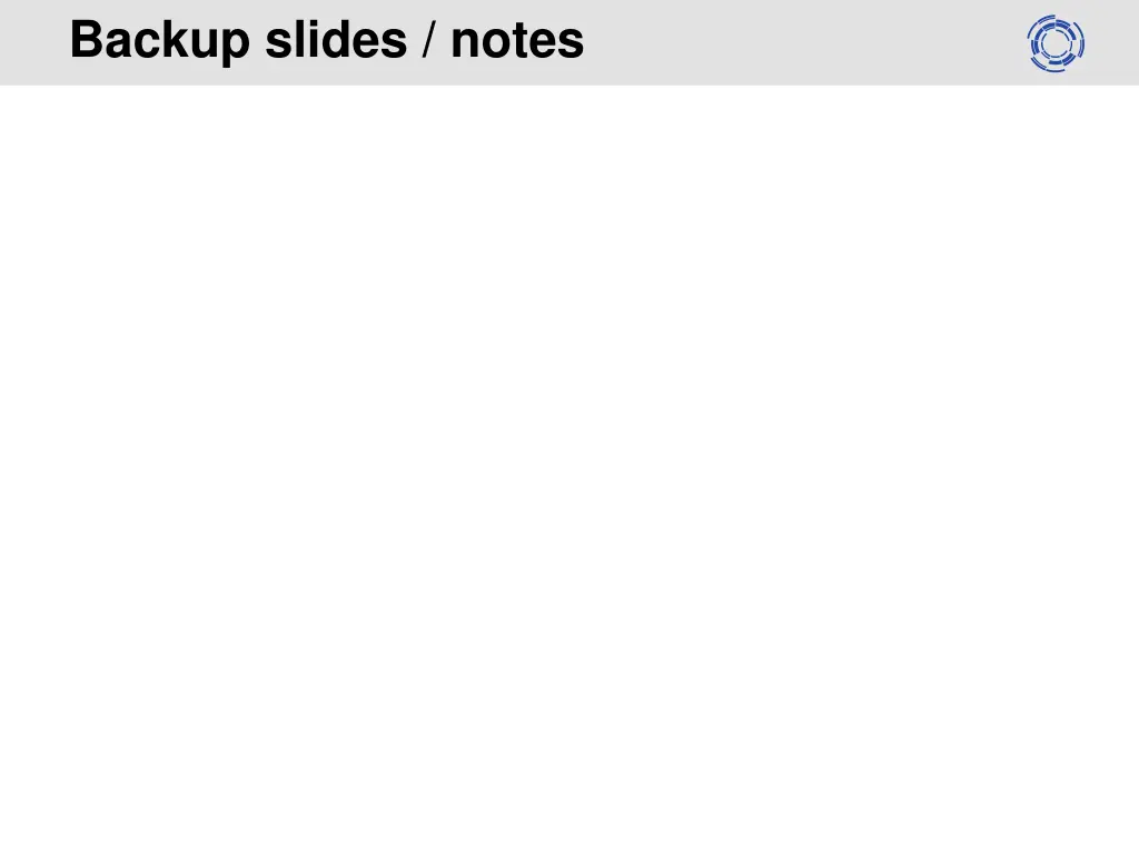 backup slides notes