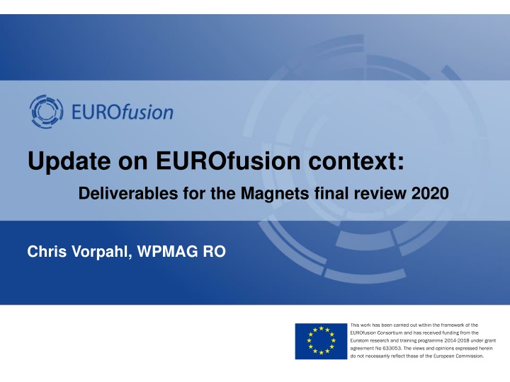 update on eurofusion context deliverables