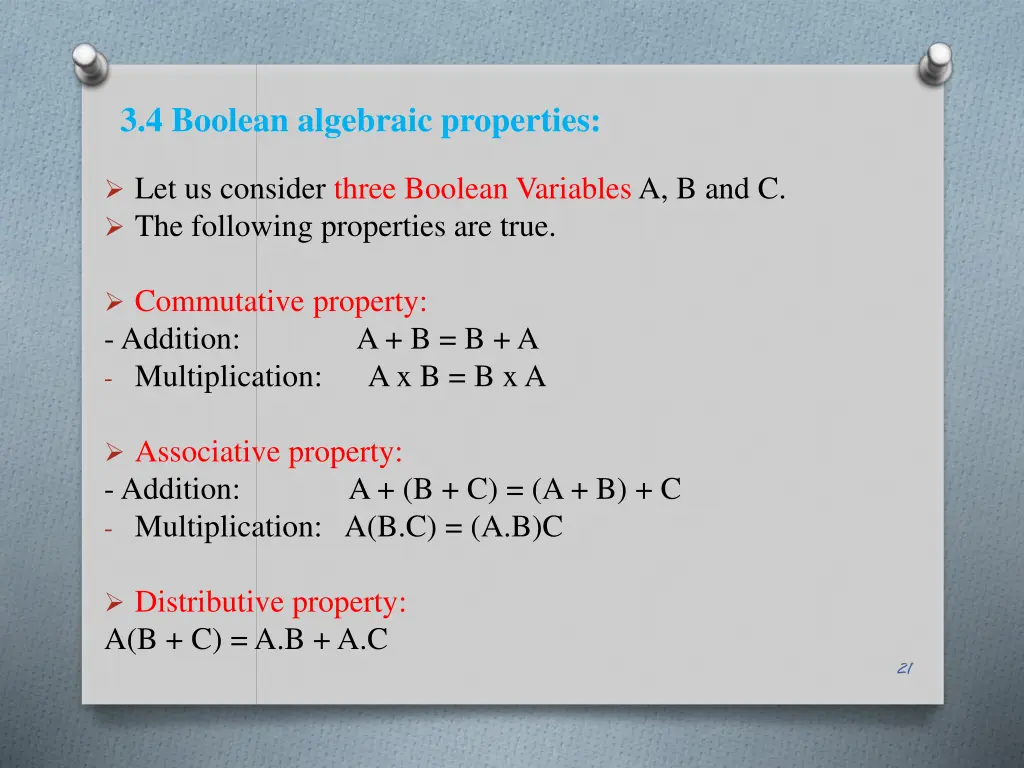 3 4 boolean algebraic properties