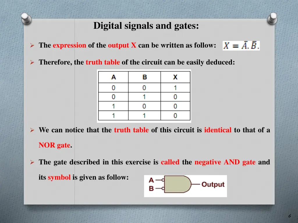 digital signals and gates