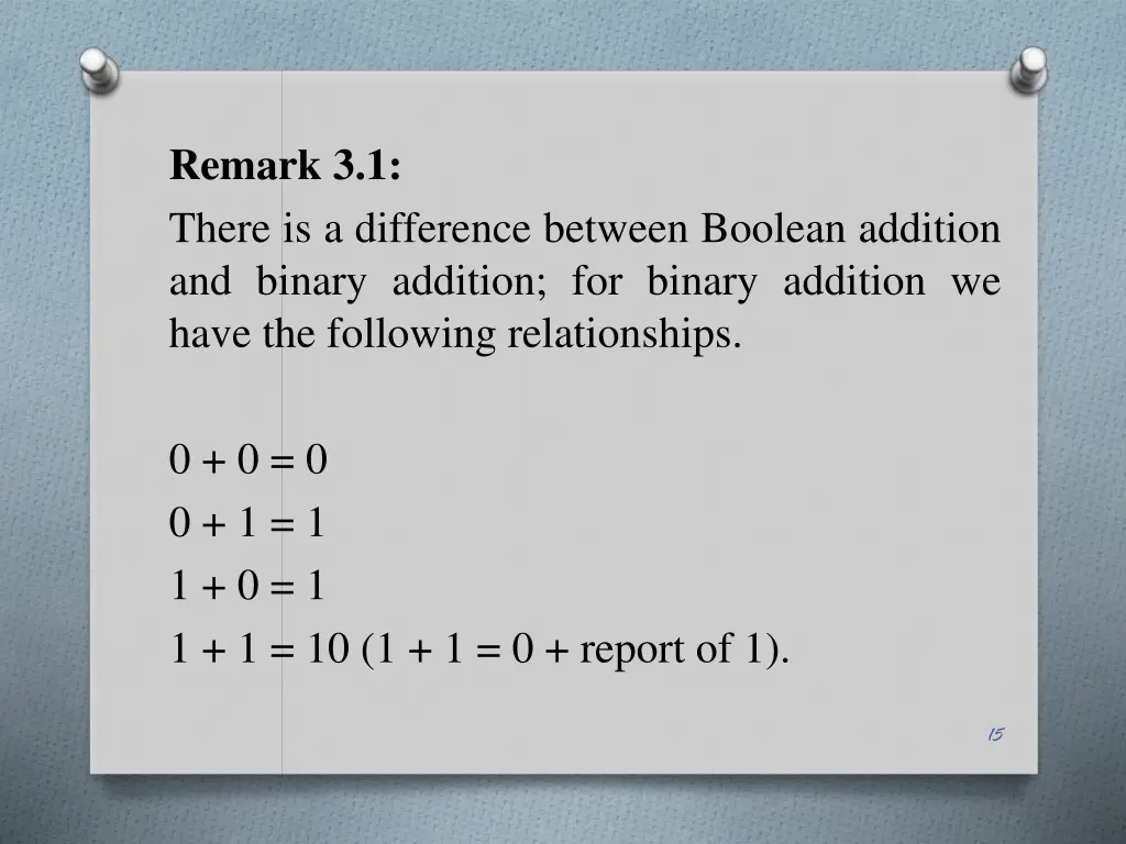 remark 3 1 there is a difference between boolean