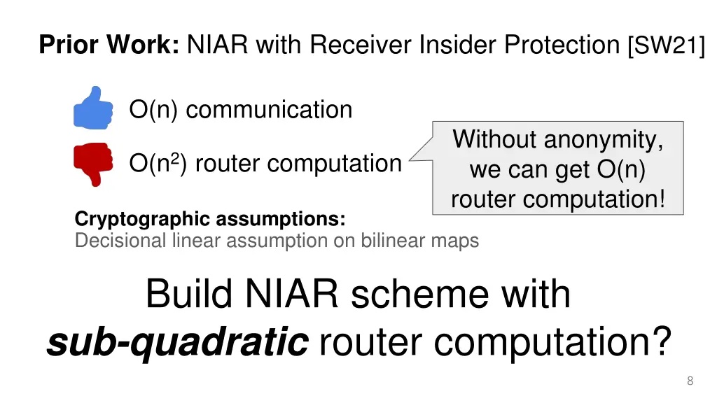 prior work niar with receiver insider protection