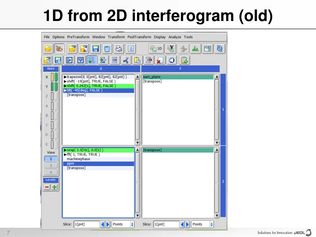 1d from 2d interferogram old