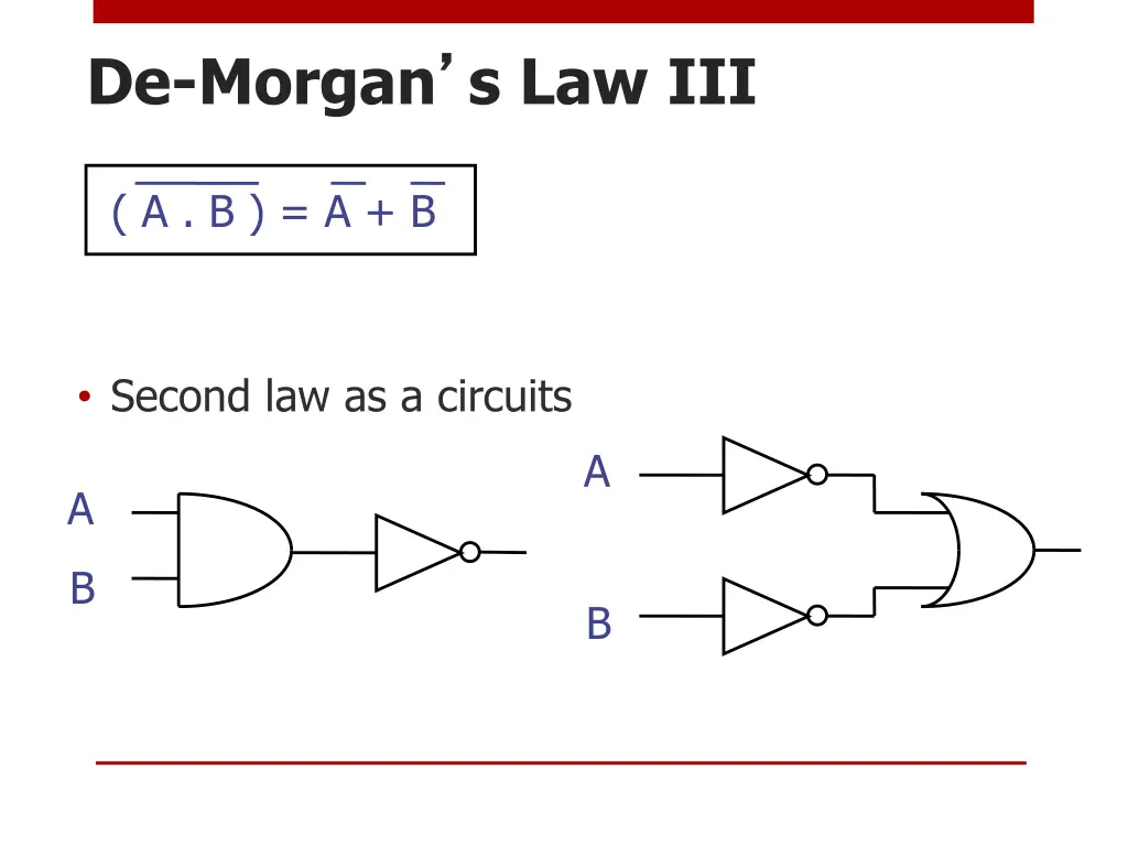 de morgan s law iii