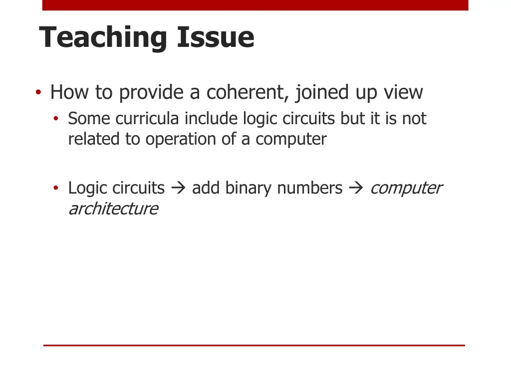 teaching issue