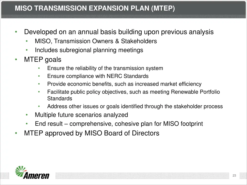 miso transmission expansion plan mtep