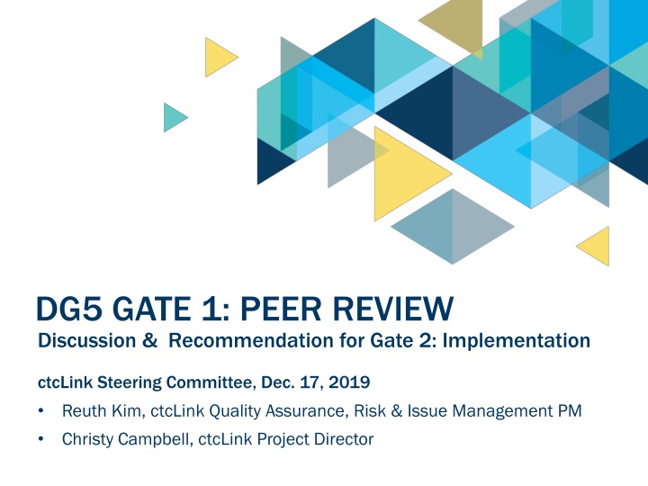 dg5 gate 1 peer review discussion recommendation