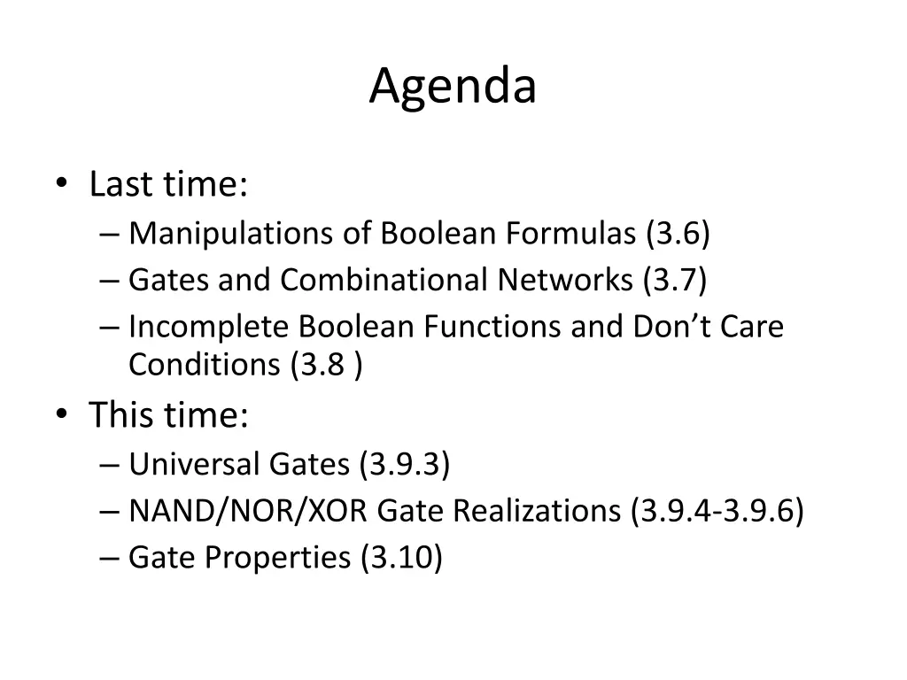 agenda