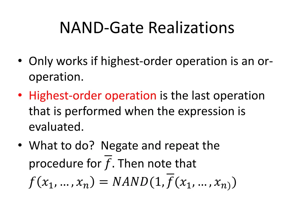 nand gate realizations 2