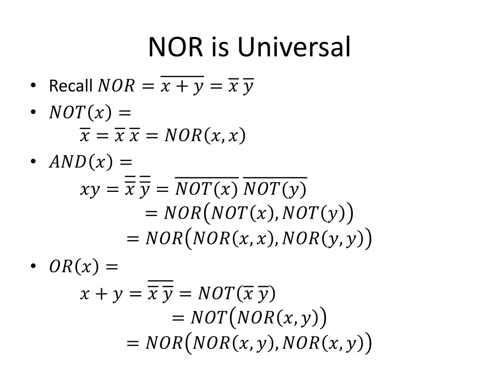 nor is universal