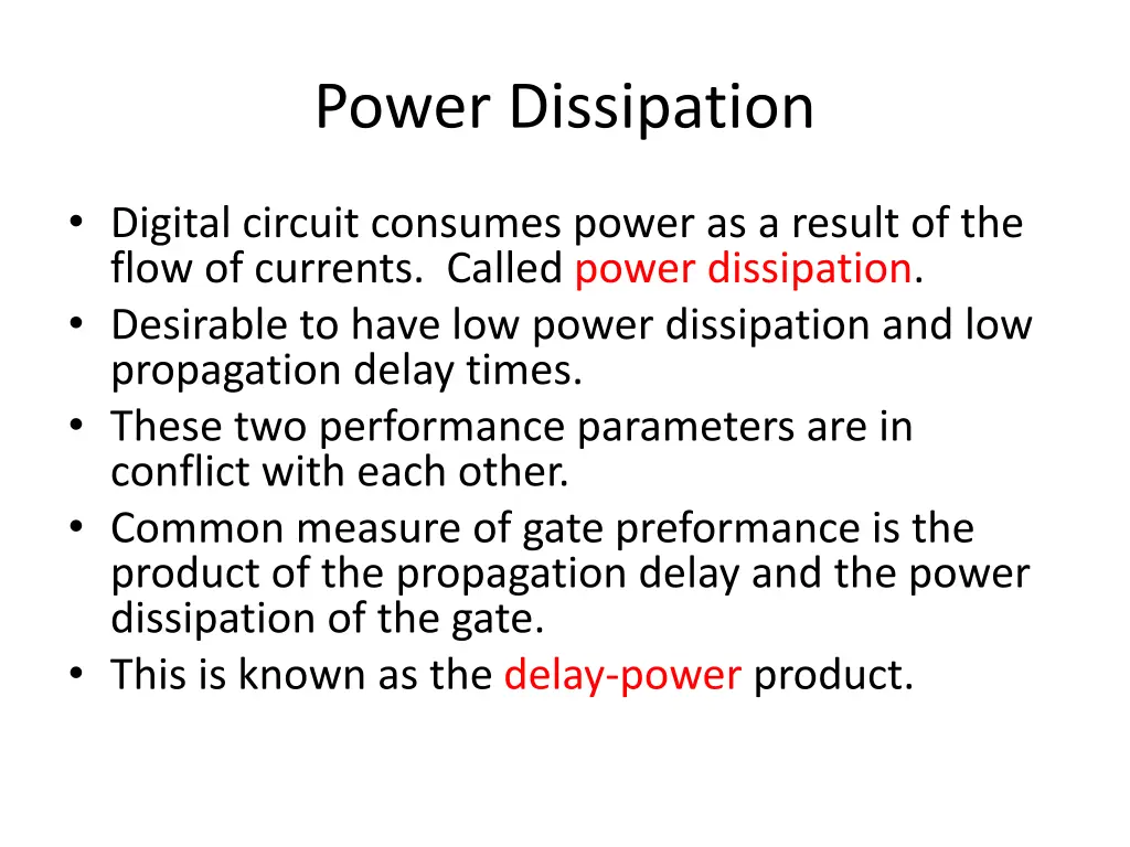 power dissipation