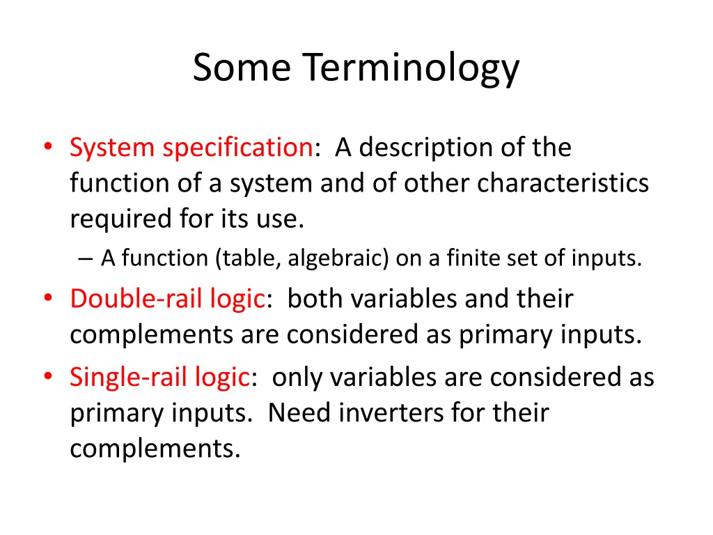 some terminology