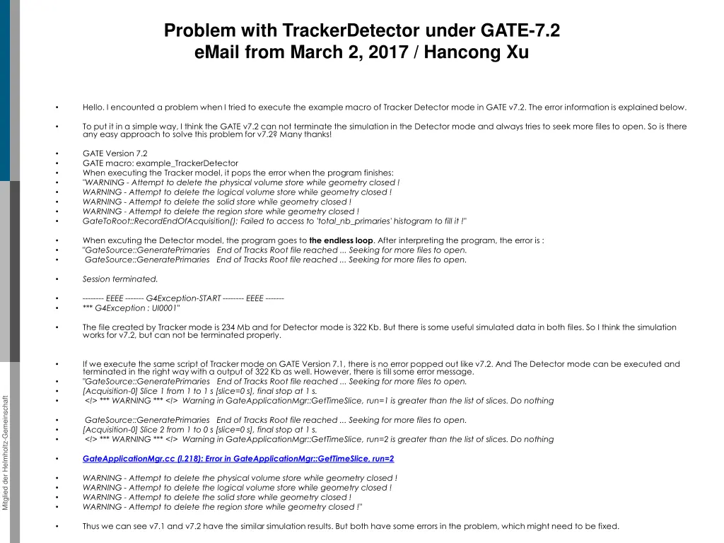 problem with trackerdetector under gate 7 2 email