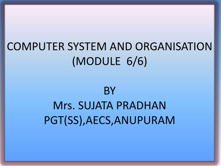 computer system and organisation module 6 6