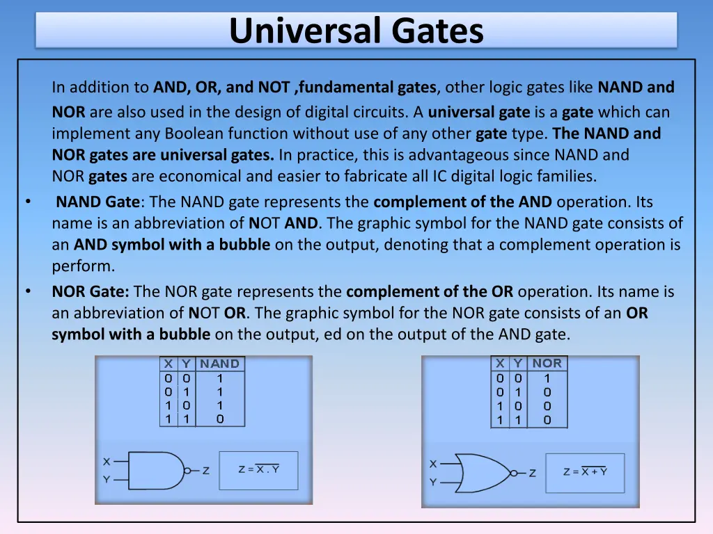 universal gates