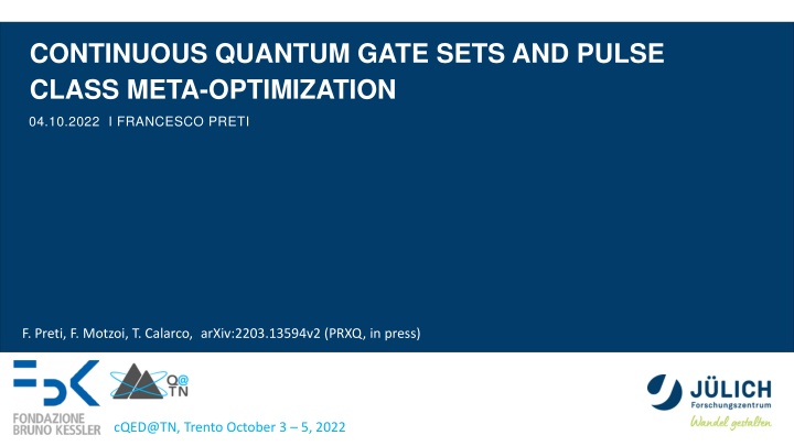 continuous quantum gate sets and pulse class meta