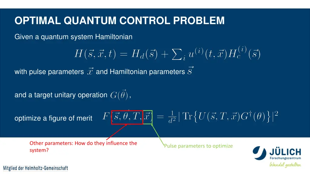 optimal quantum control problem