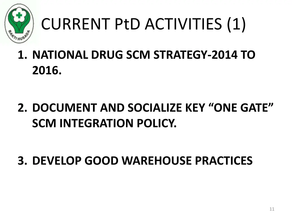 current ptd activities 1