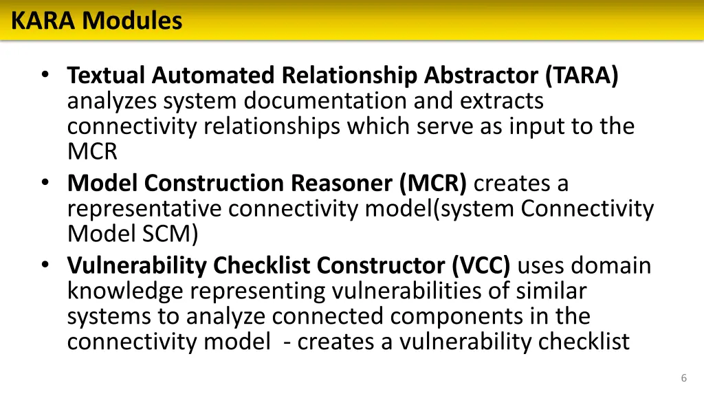 kara modules