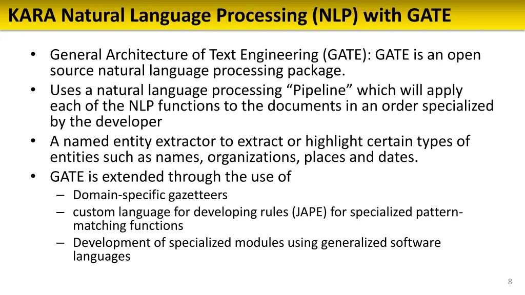 kara natural language processing nlp with gate