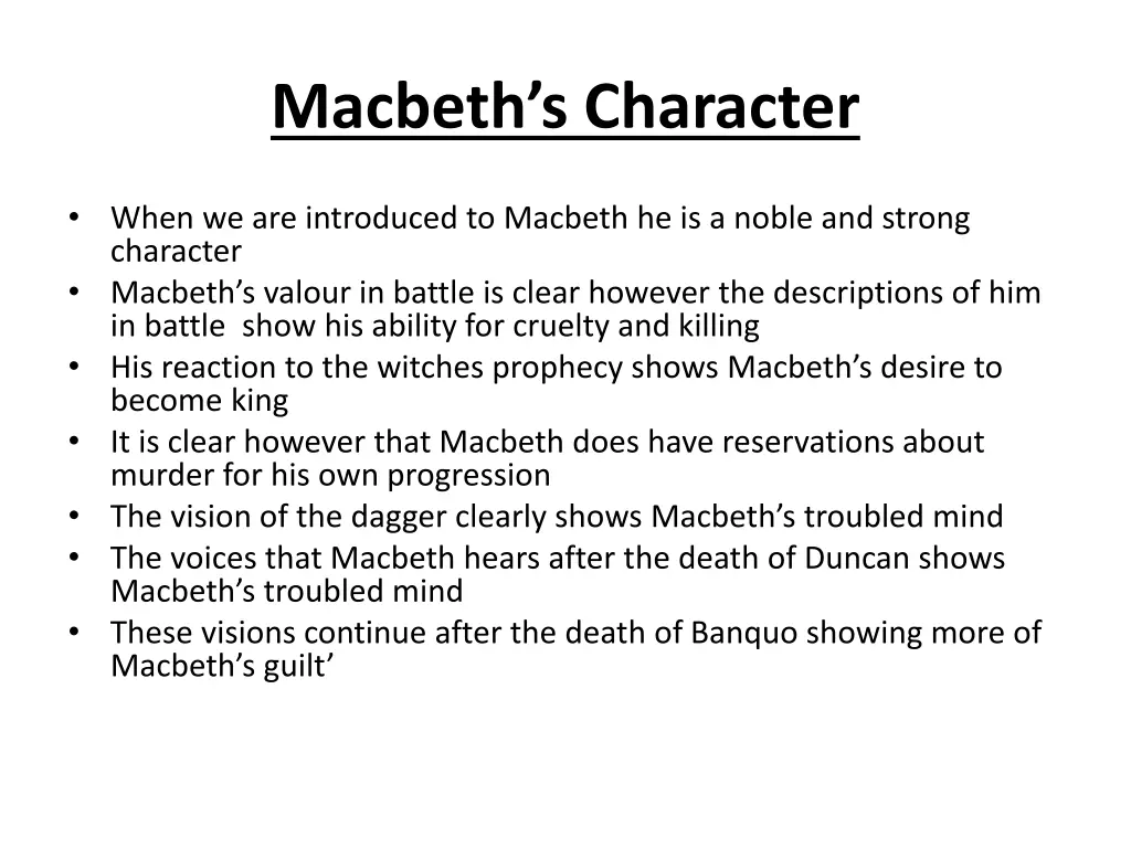 macbeth s character