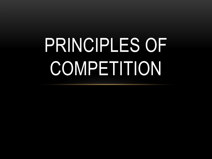 principles of competition