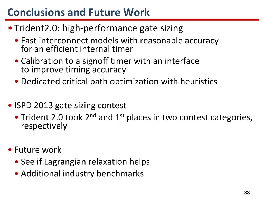 conclusions and future work