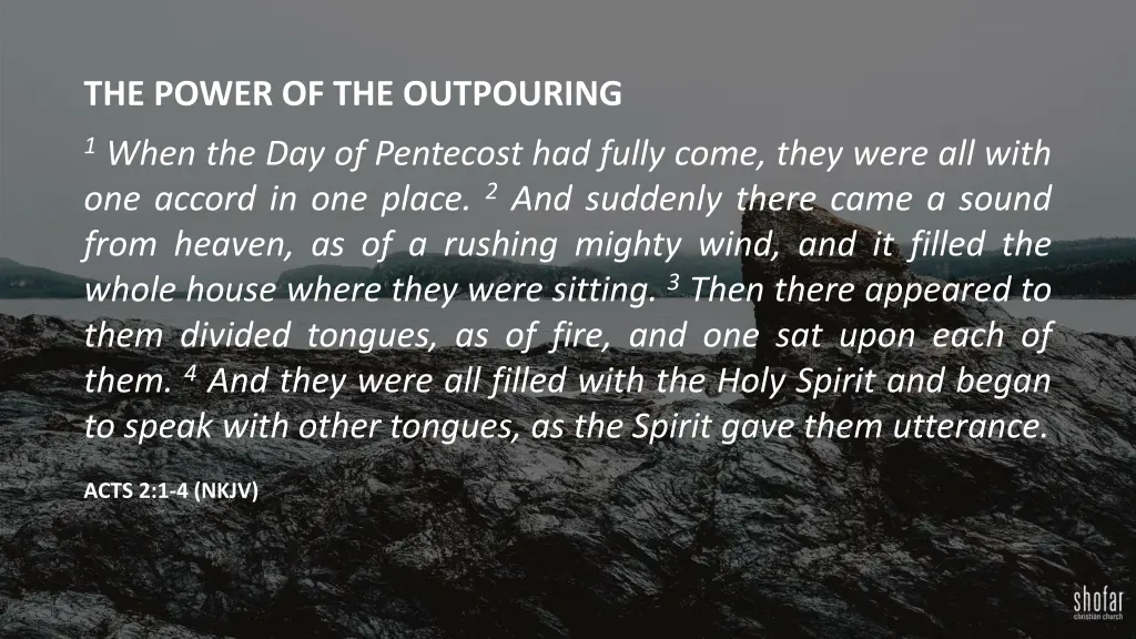 the power of the outpouring