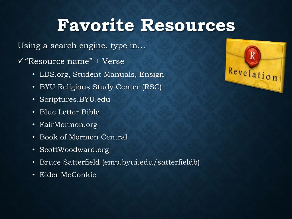 favorite resources