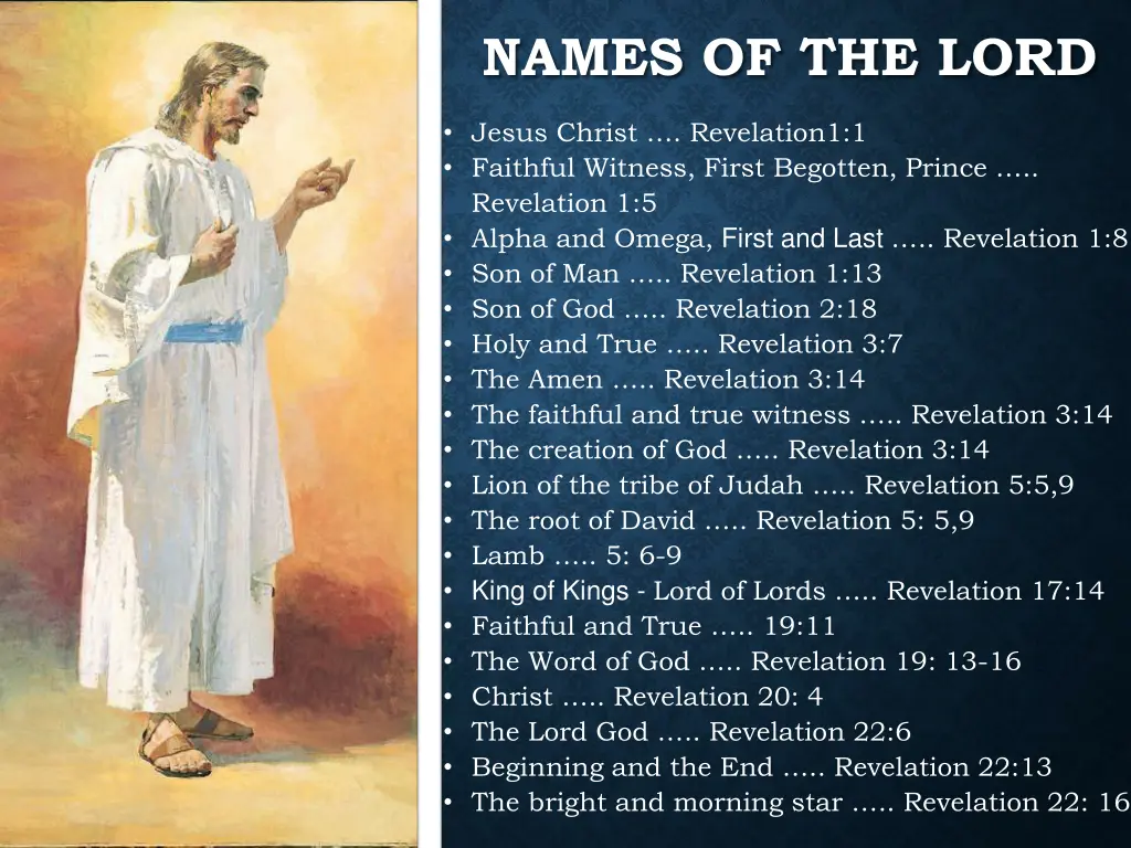 names of the lord