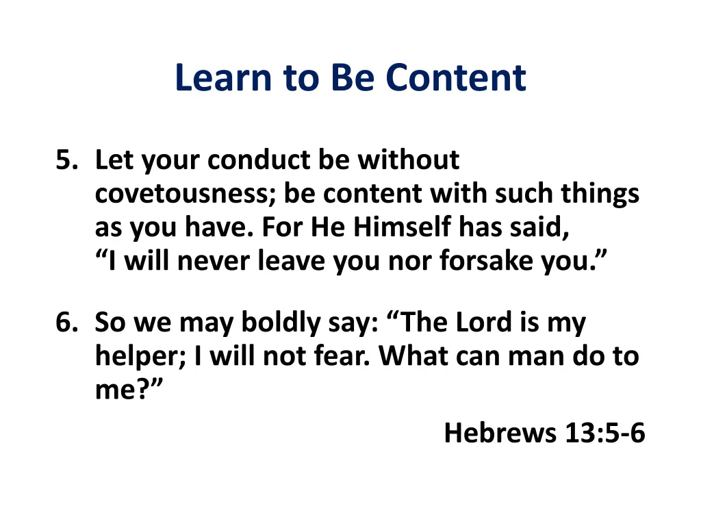 learn to be content 2