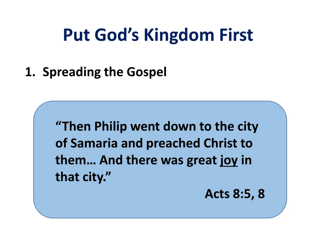 put god s kingdom first 2