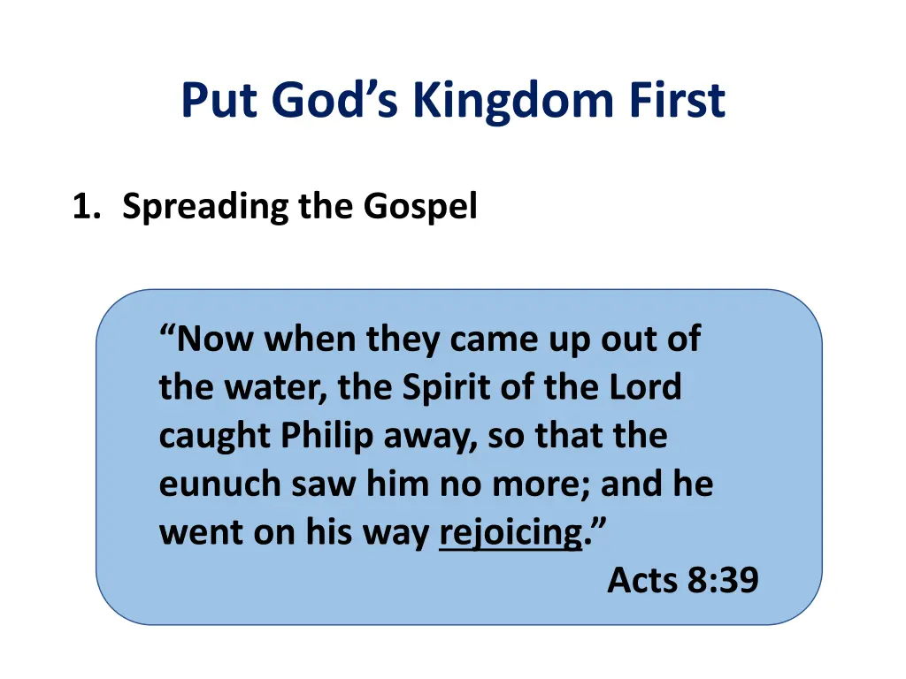 put god s kingdom first 3