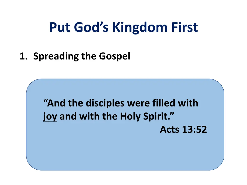 put god s kingdom first 4