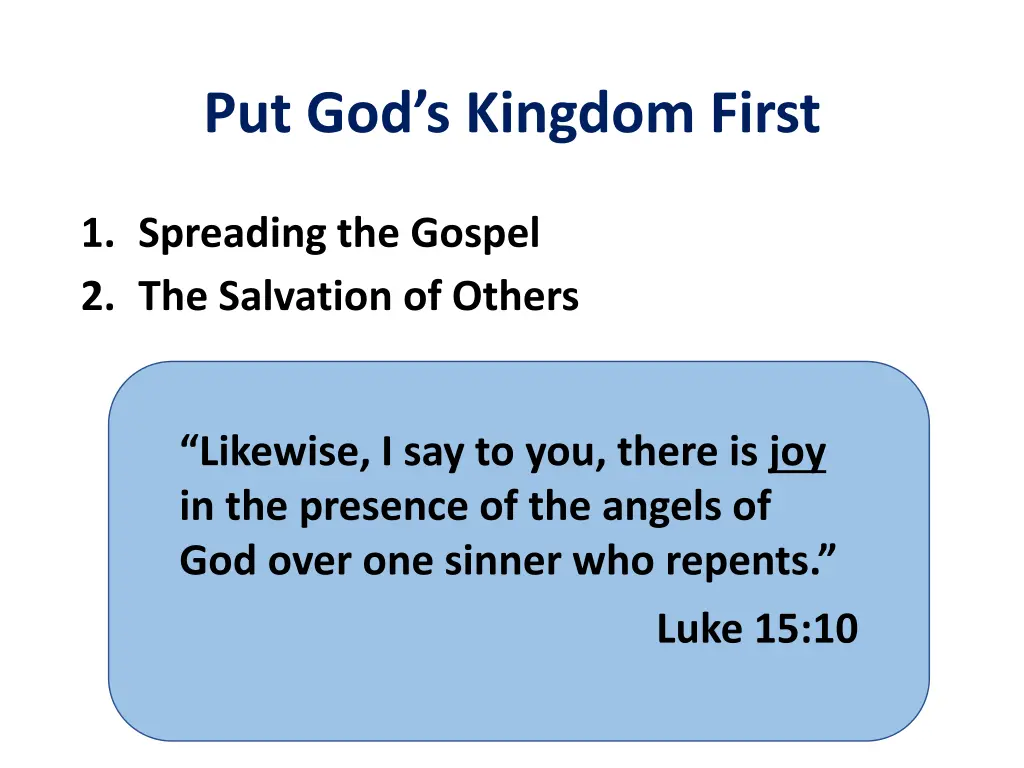 put god s kingdom first 6