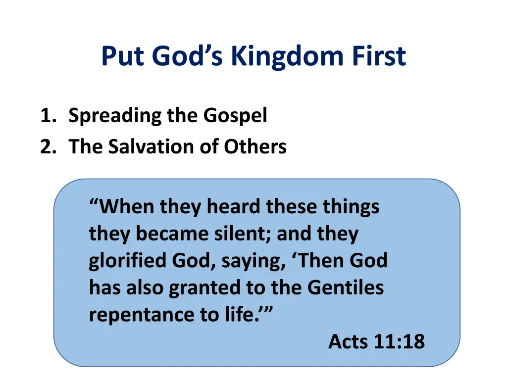 put god s kingdom first 7