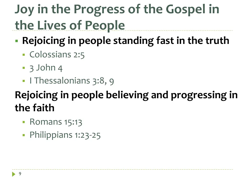 joy in the progress of the gospel in the lives